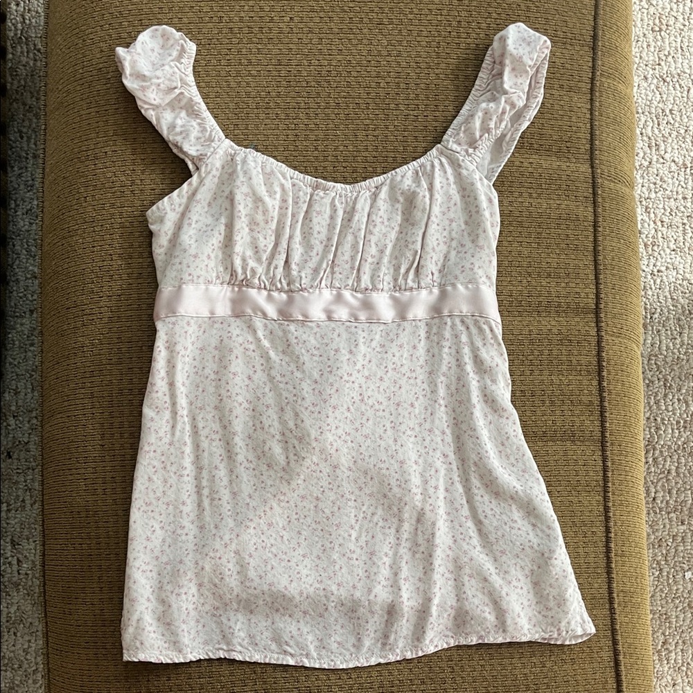 Hollister Light Pink Floral Blouse